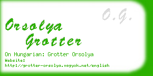 orsolya grotter business card